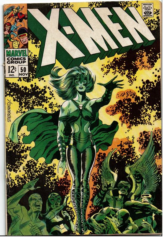 X-Men #50, 4.0 or better, Detached At One Staple