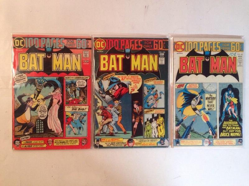 Batman 257 4.0 259 3.0 261 4.0 Lot Set Run