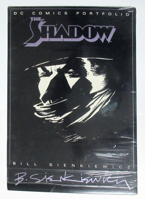 ② The Shadow Bill Sienkiewicz OPENED Portfolio Folder Book 1987 DC Comics Rare