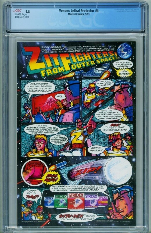 Venom: Lethal Protector #4  1993 - Marvel -CGC 9.8 - Comic Book-3803451010