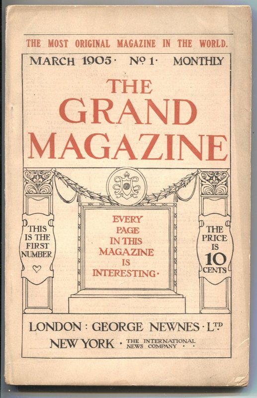 GRAND MAGAZINE #1-MAR 1905--ARTHUR CONAN DOYLE--1ST ISSUE-PULP-RARE