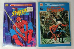  Golden Books spider-man Coloring Fun Activity Book lot 2 1995 1992