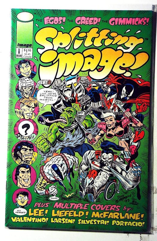 Splitting Image #1 1993 Image Cyberforce Shadowhawk Spawn Savage Dragon Comic
