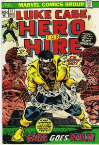 Hero for Hire #15 (1973)  VG+ 4.5