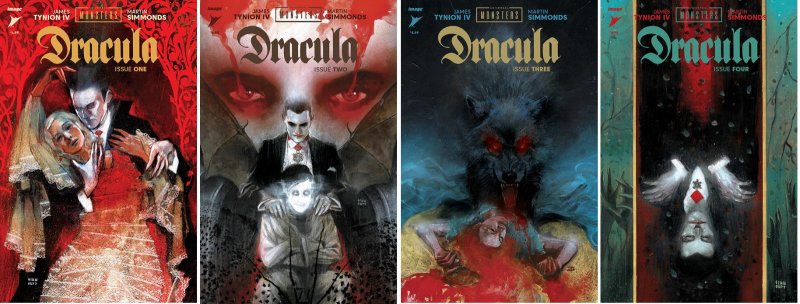 (2023) UNIVERSAL MONSTERS DRACULA #1-4 COMPLETE Cover A 1st Print Set! 1 2 3 4