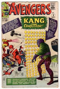 Avengers #8 - 1st App Kang The Conqueror! Lee Kirby Masterpiece!