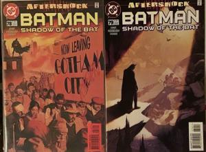 BATMAN:SHADOW OF THE BAT (DC)#59-60,#69-70,#78-79,#75.3 2 PARTERS PLUS #75 NM+