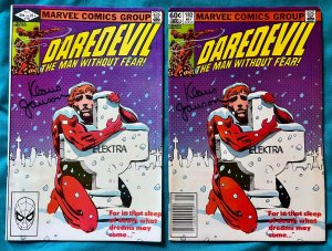 Daredevil LOT #182 - Signed by Klaus Janson. Direct & Newsstand. (7.0/7.5) 1982