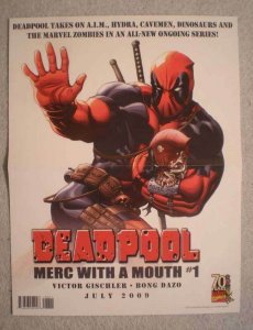 DEADPOOL Promo Poster, Hulk, Thing, 10x13, 2009, Unused, more Promos in store