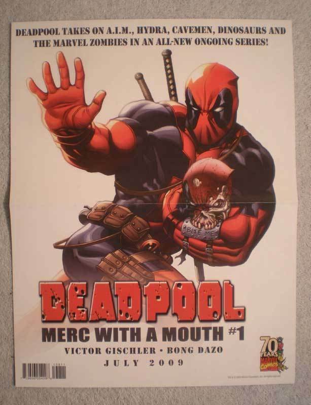 DEADPOOL Promo Poster, Hulk, Thing, 10x13, 2009, Unused, more Promos in store 