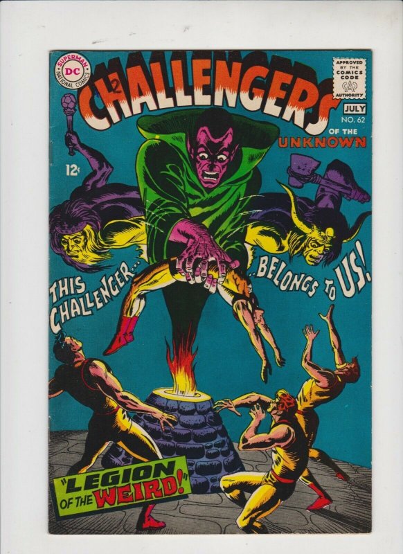 CHALLENGERS OF THE UNKNOWN #62 1968 DC /  SEE PIC'S