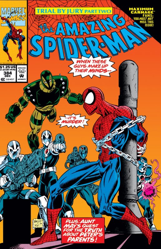 AMAZING SPIDER-MAN #384 (1993) MARK BAGLEY | DIRECT EDITION
