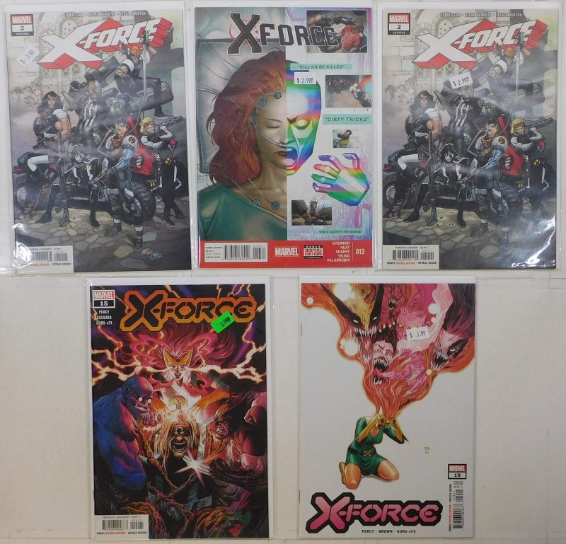 X-Force Lot of 5 #2 x2, 13, 15, 19 (2019) Marvel Comics 1st Print Comic Books