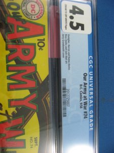 OUR ARMY AT WAR 74 CGC 4.5 DC 1958