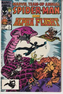 Marvel Team Up Annual # 7 Spiderman and Alpha Flight