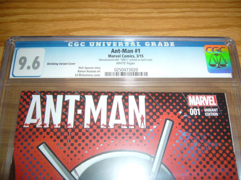 Ant-Man #1 CGC 9.6 ed mcguinness shrinking variant - numbered #09812 marvel 2015