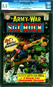 Our Army at War #168 CGC Graded 3.5 1st App Unknown Soldier