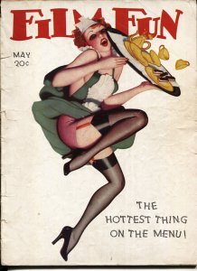 Film Fun 5/1937-spicy Enoch Bolles cover-movie star pix-gags-pin-up girls-sho...