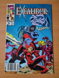 Excalibur #35 Newsstand Variant ~ VERY FINE - NEAR MINT NM ~ 1991 DC Comics