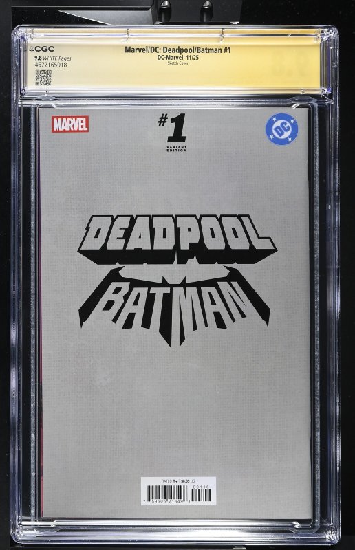 DEADPOOL BATMAN #1 MARVEL 1:200 GREG CAPULLO VARIANT SIGNED CGC SS 9.8 NM