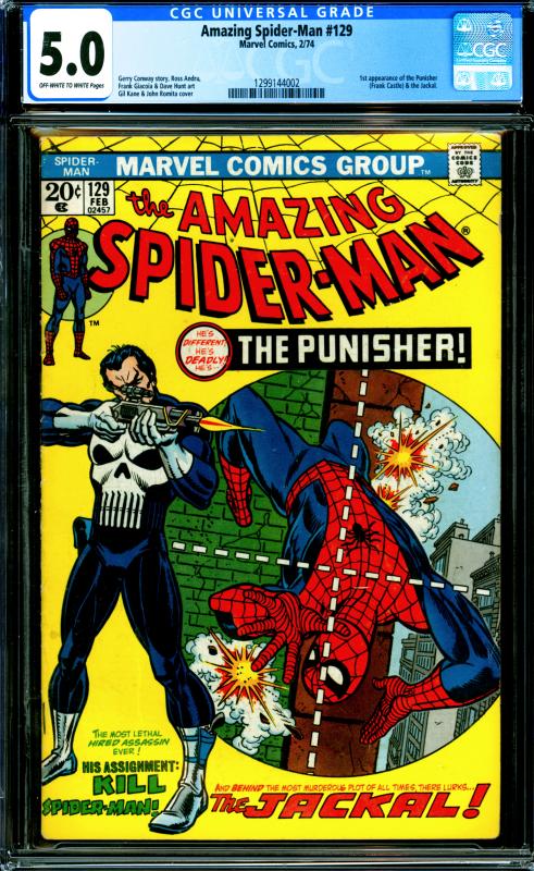 Amazing Spider-Man #129 CGC 5.0 1st Punisher