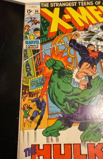 The X-Men #66 (1970)steranko s/Hulk vs xmen