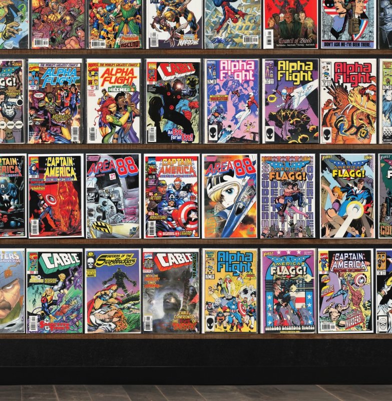 Huge Lot 150+ Comics with The Avengers, Cable, Alpha Flight & More!