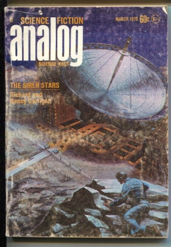 Analog 3/1970-Conde Nast-Kelly Freas flying saucer cover-G/VG