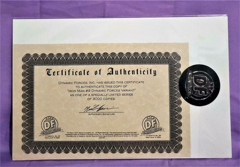 IRON MAN #9 Dynamic Forces Greg Land Variant Cover (Marvel, 2013)! 