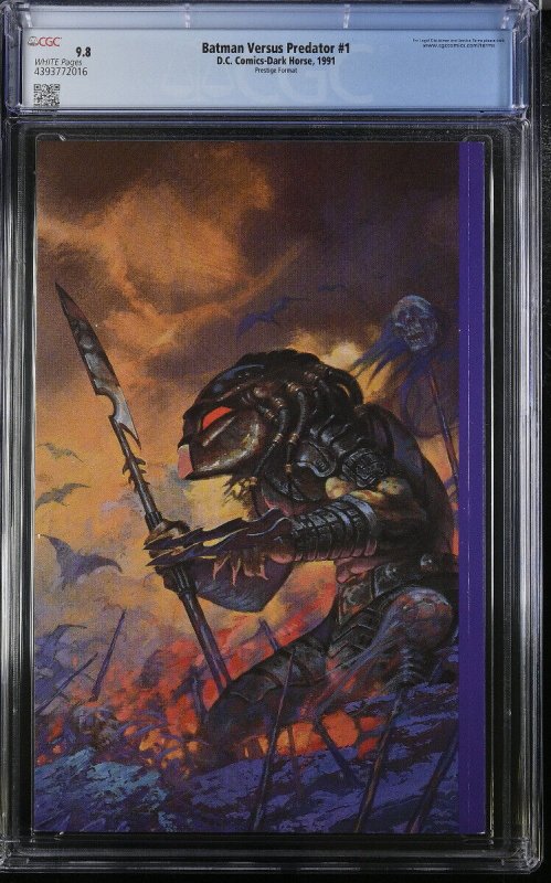 BATMAN VERSUS PREDATOR #1--CGC 9.8--Prestige--1991--comic book--DC--4393772016