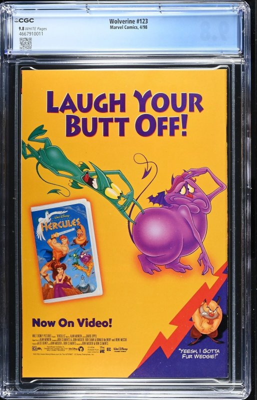 Wolverine #123 (4/98) Graded CGC 9.8