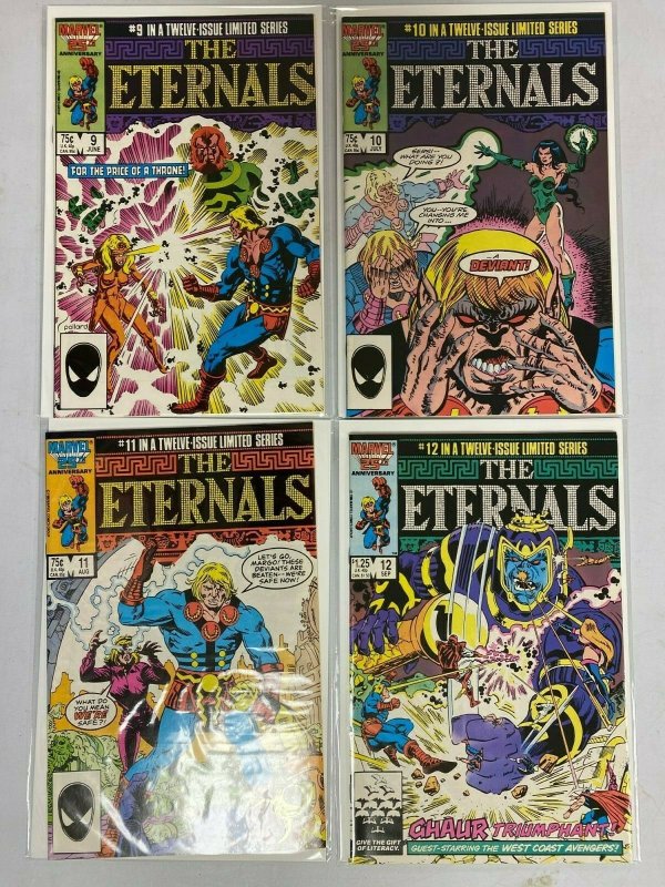 Eternals set #1-12 avg 8.5 VF+ (1985 2nd Series)