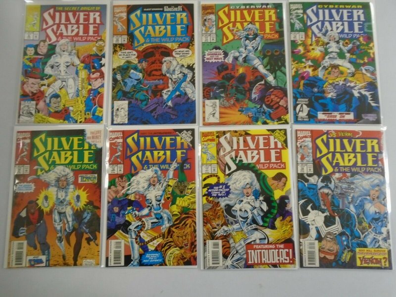 Silver Sable and the Wild Pack lot 16 different #1-12 +4 others 8.0 VF (1992-93)