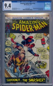 AMAZING SPIDER-MAN #116 CGC 9.4 SMASHER JOHN ROMITA