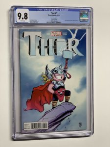 Thor 1 cgc 9.8 variant young skottie 2014 1st jane foster thor