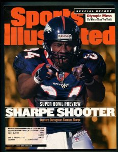 Sports Illustrated ( 8.0 VFN )  Shannon Sharpe  /  February 1999