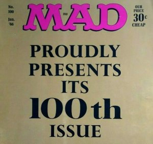 Mad Magazine Jan 1966 No 100 The Adventures of Ozzie and Harriet Nelson Family 