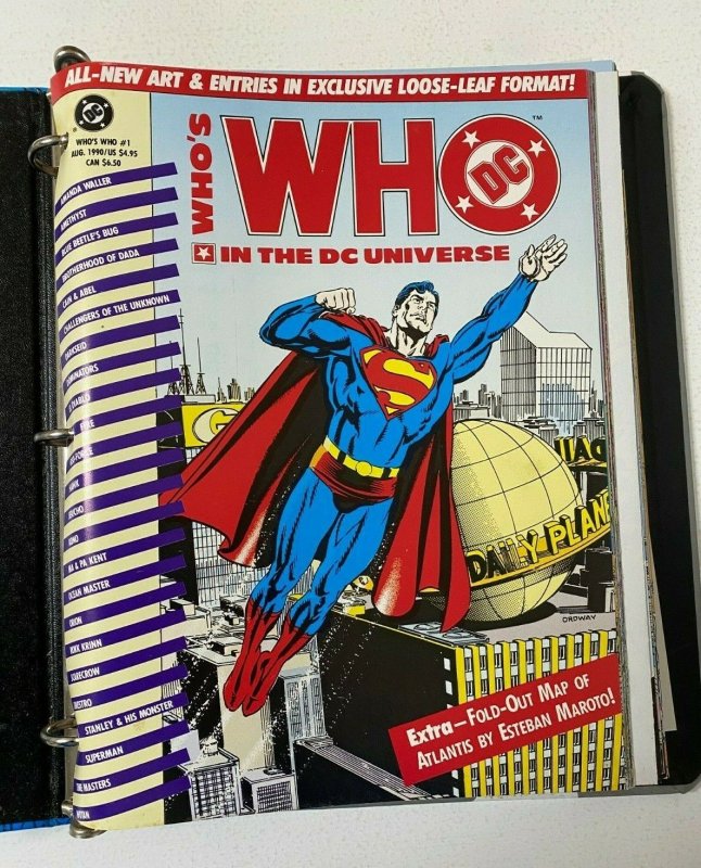 Who's Who in the DC Universe lot 7 pieces 6.0 FN (1990) Binder +  