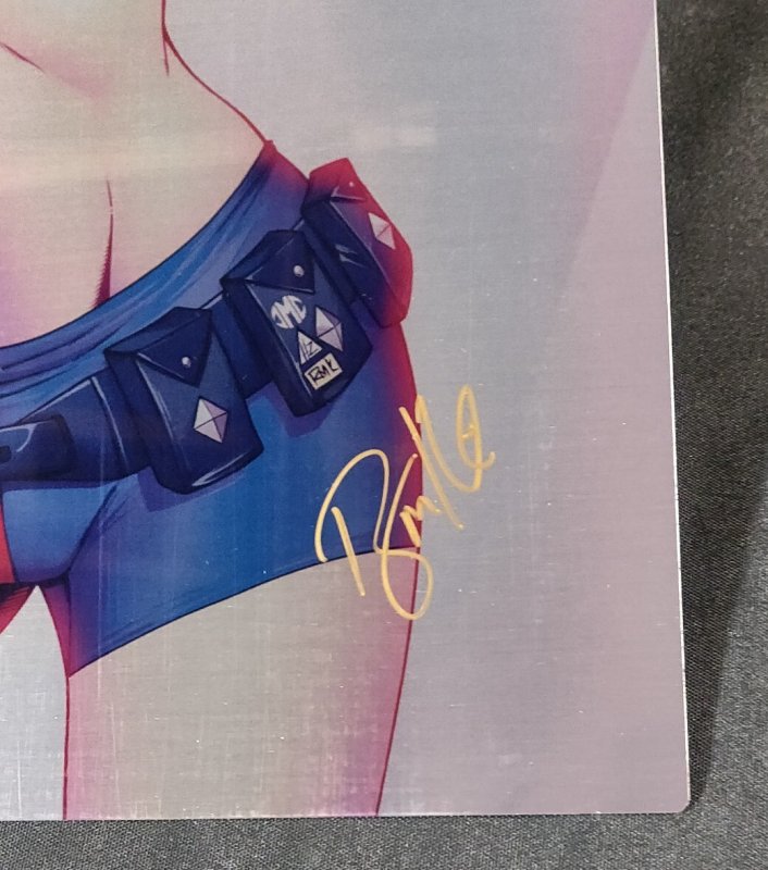 BAD COP HARLEY QUINN 11 x 17 METAL POSTER SIGNED RYAN KINCAID