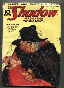 SHADOW 1933 Sep 1-Grove of Doom-STREET AND SMITH-RARE PULP VG