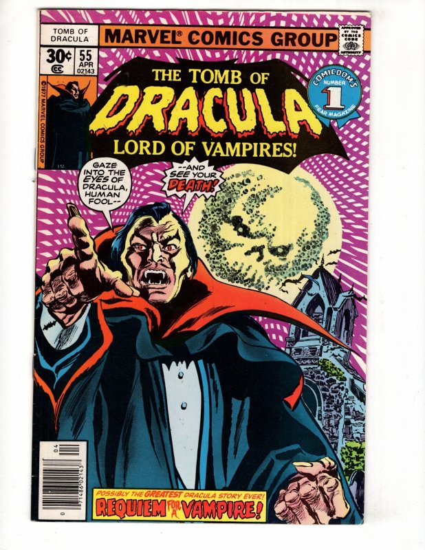 Tomb of Dracula #55 (1977) CLASSIC Bronze Age HORROR !!! / ID#034