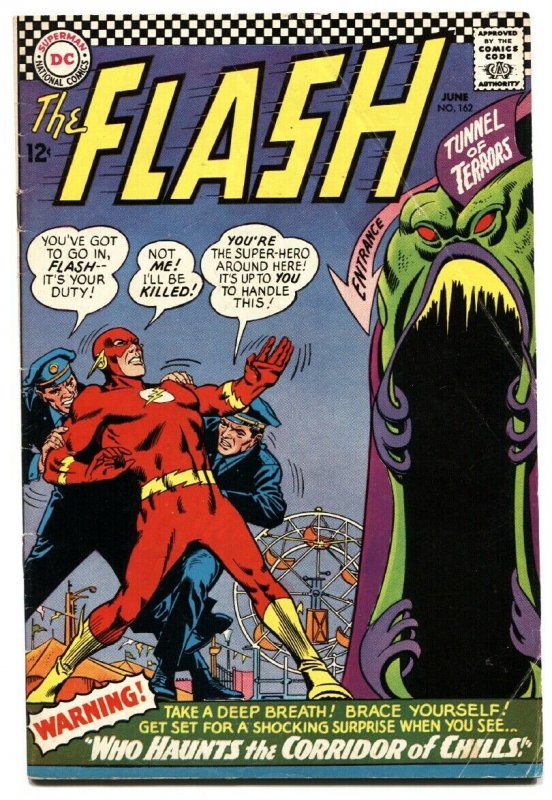 THE FLASH #162 1966-DC COMIC-TUNNEL OF TERRORS-CARNIVAL FN