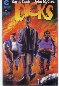 DICKS #3, NM, Garth Ennis, John McCrea, 1997, Caliber, Guns