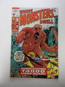 Where Monsters Dwell #5 (1970) FN- condition