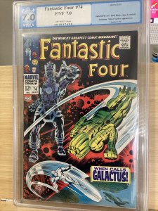 FANTASTIC FOUR # 74 - PGX 7.0 WHEN CALLS GALACTUS-SILVER SURFER App