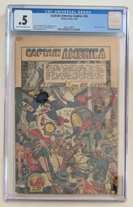 (1946) Captain America Comics #54 CGC 0.5 Golden Age Classic!