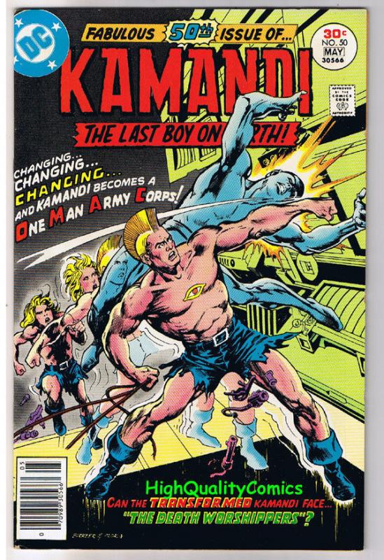 KAMANDI #50, VF, Ayers, OMAC, Last Boy on Earth, 1972, more in store