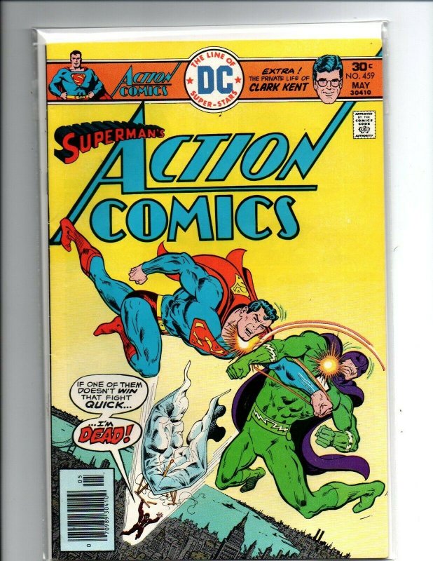 Action Comics #459 newsstand - Superman - 1976 - Fine/Very Fine