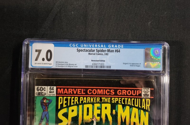 Spectacular Spider-Man #64 - Origin & 1st App Cloak & Dagger (CGC 7.0) 1982