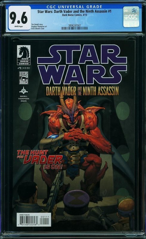 Star Wars: Darth Vader And The Ninth Assassin #1 (2013) CGC 9.6 NM+